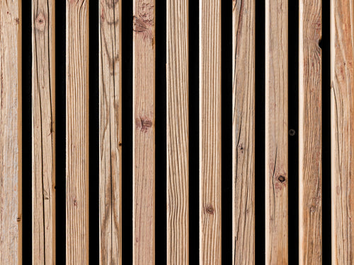 Akustikpaneele MAT gebürstet, Detail der Lamellen aus Bordbrettern